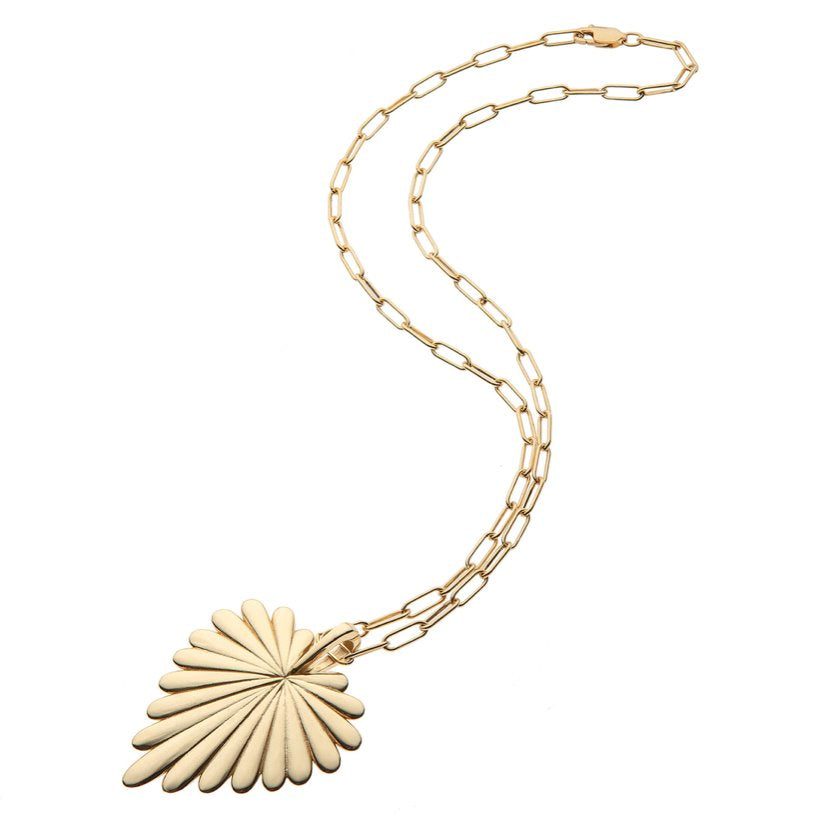 Love Full Heart Pendant 18" Drawn Link