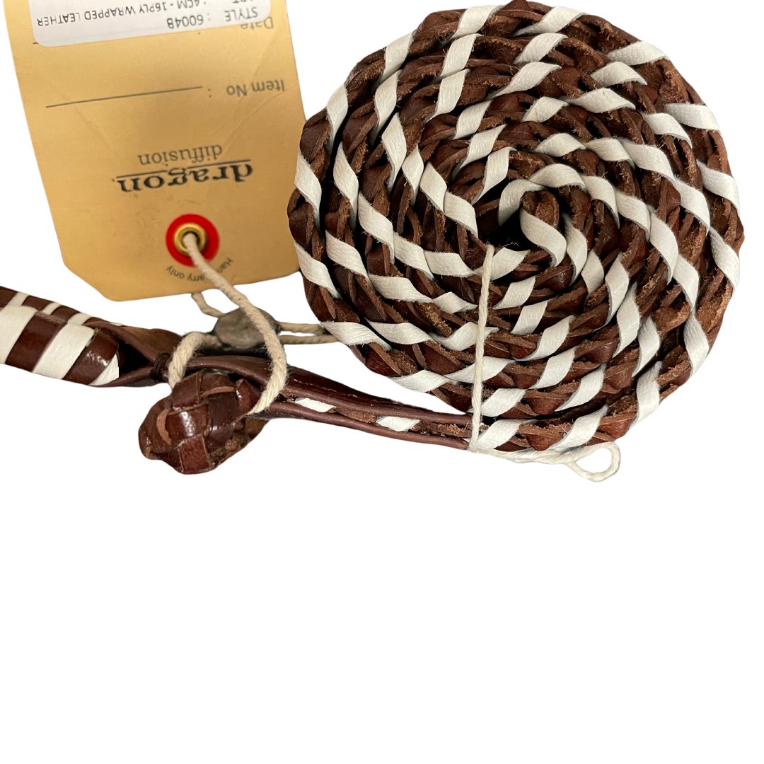 16 Ply Handwoven Belt Bruciato/White