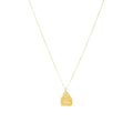 16" Mini Buddha Charm Necklace Gold