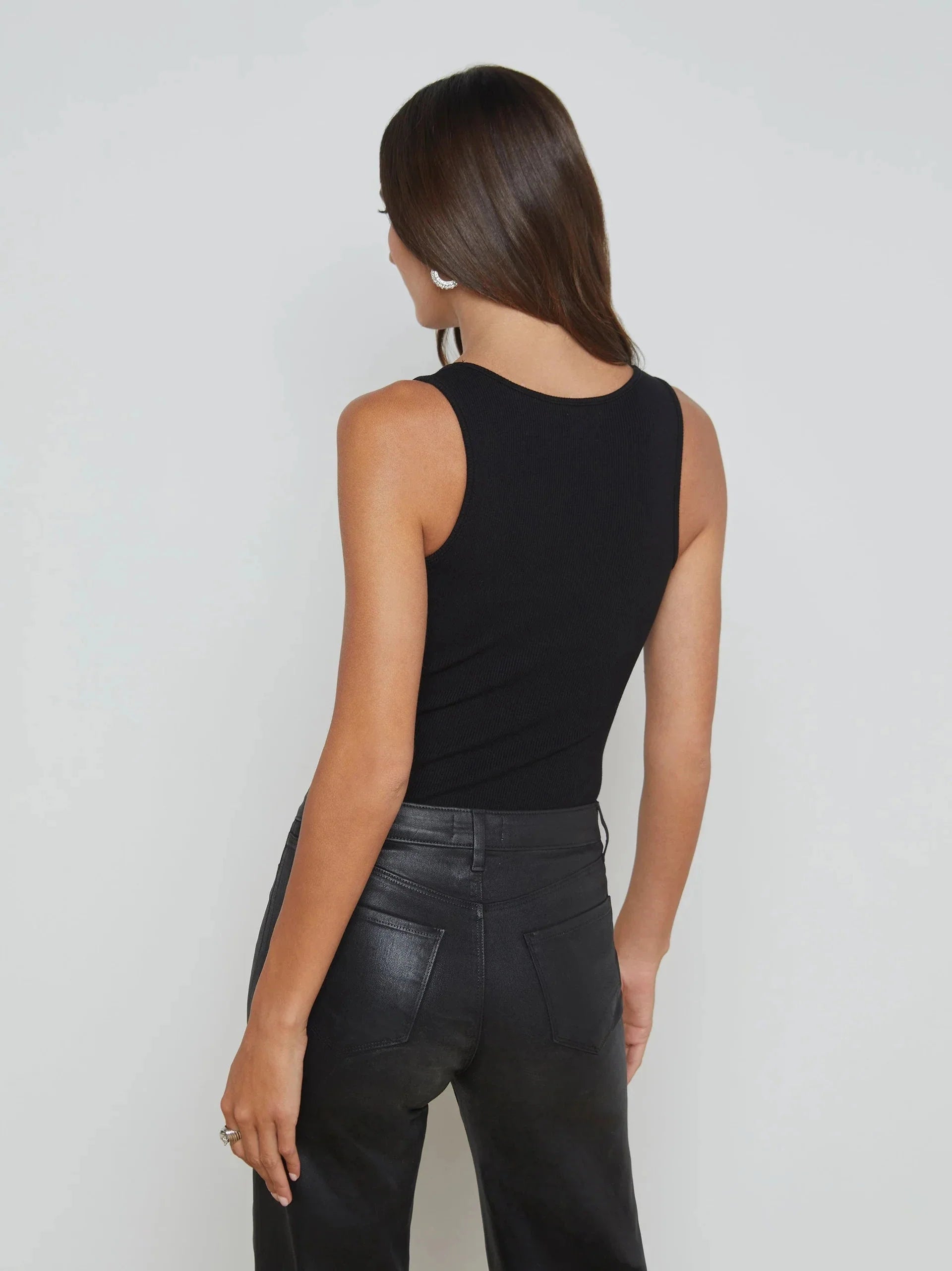 Adira Scoop Neck Tank Black