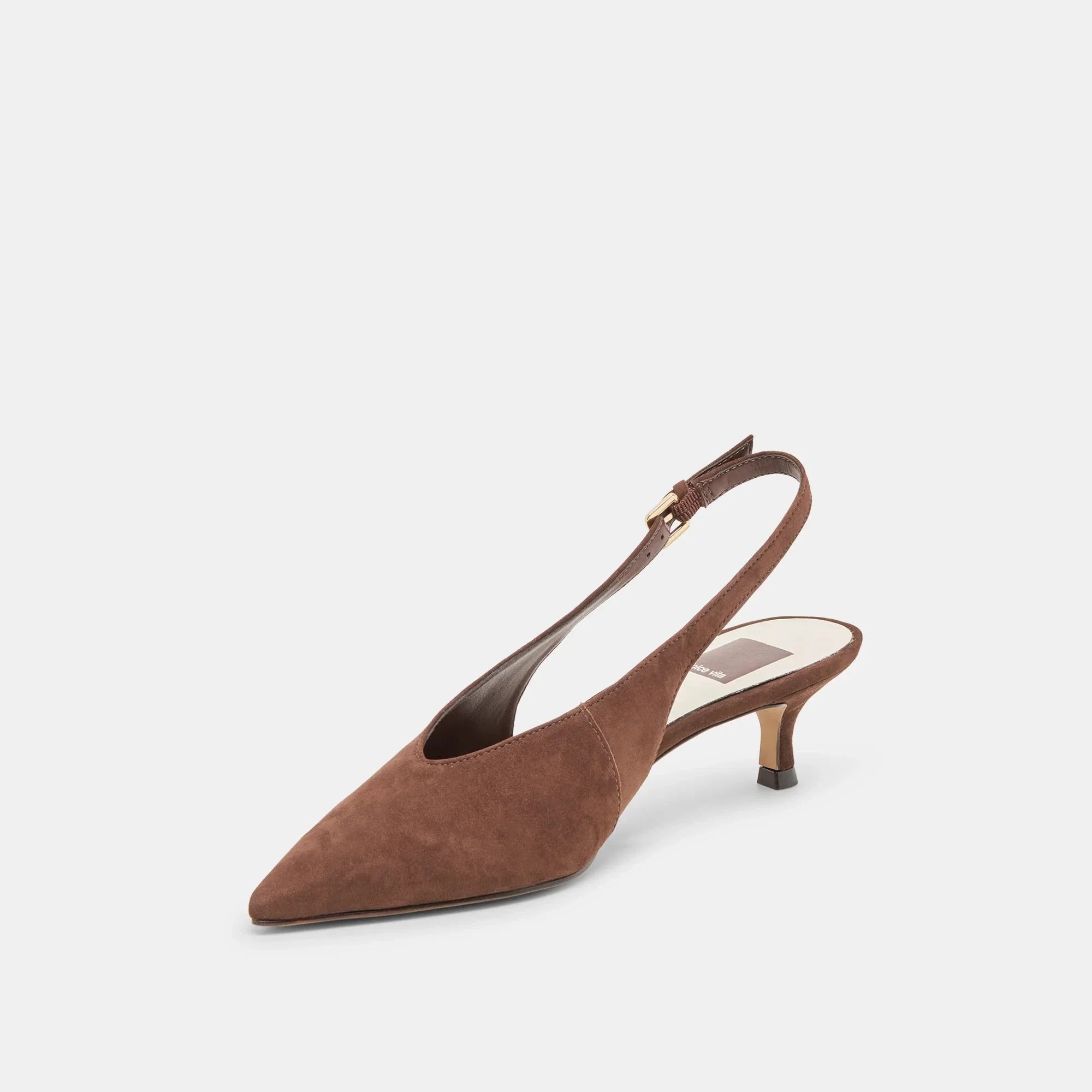 Alenna Heels Dark Brown Suede
