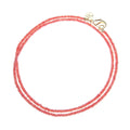 Double Wrap Beaded Necklace Peachy Coral