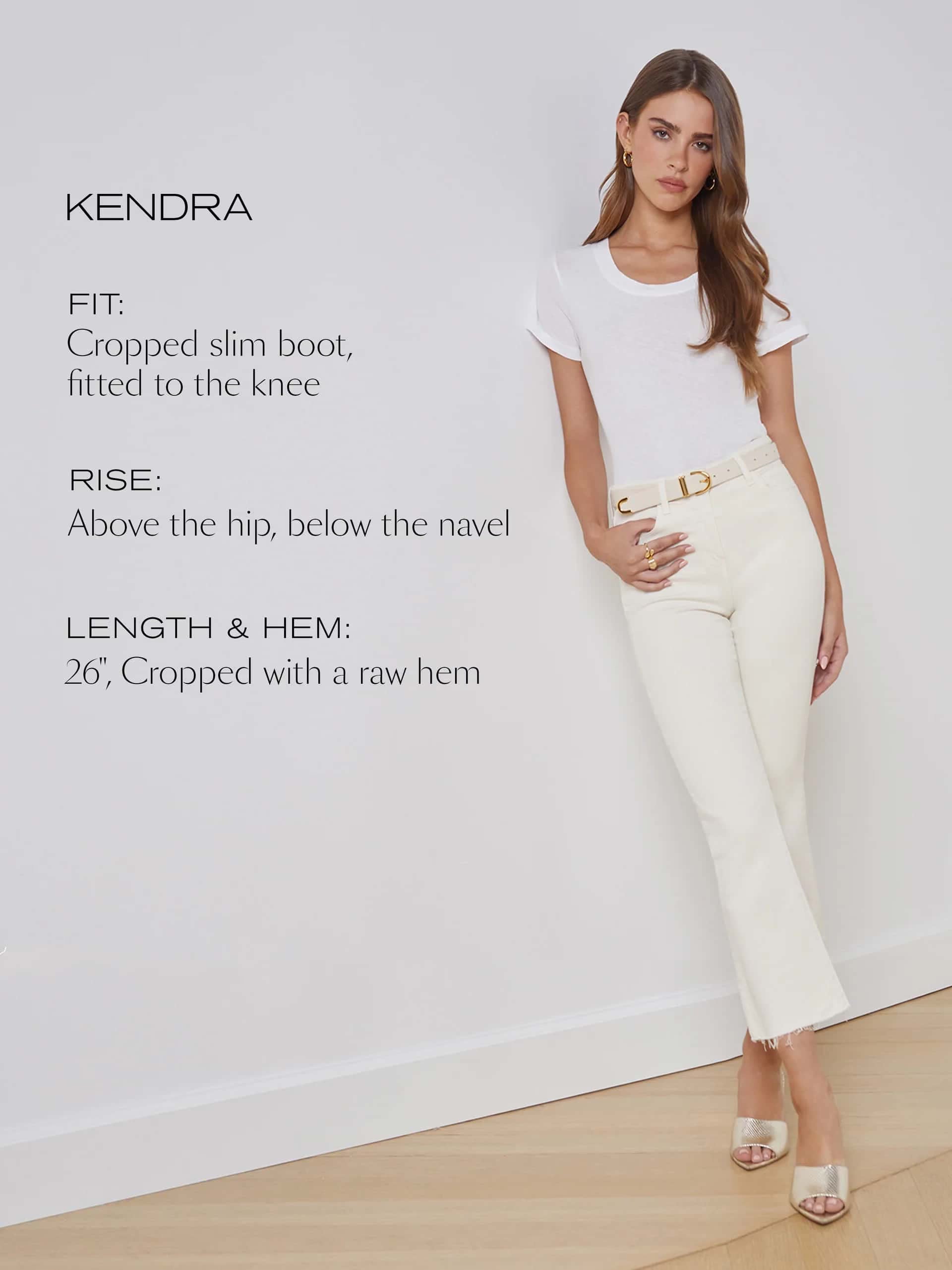 Kendra Crop Flare Vintage White