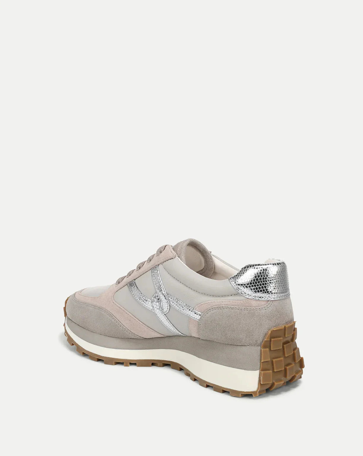 Valentina Sneaker Suede Grey Metallic