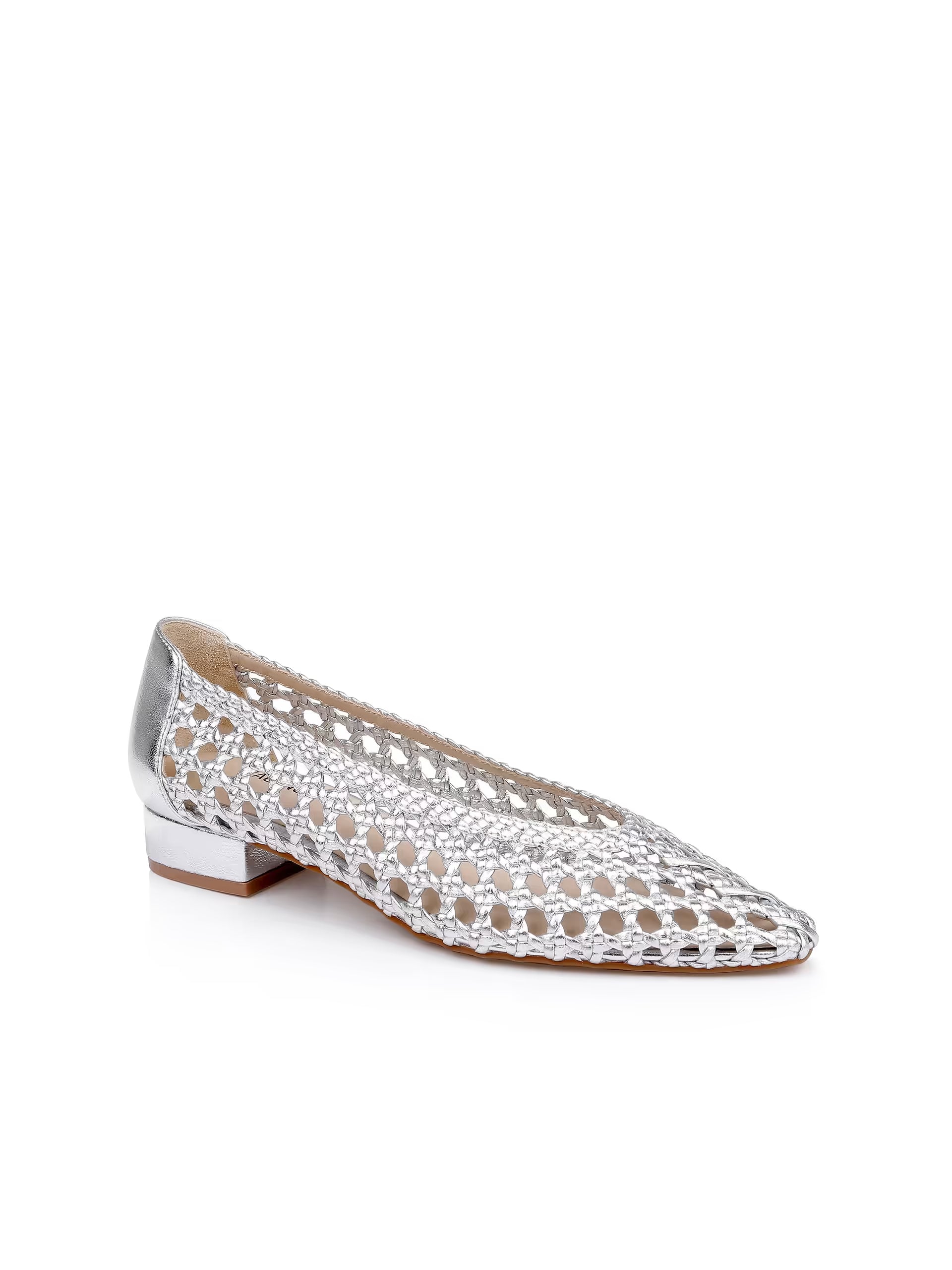 Alsace Ballet Flat Silver Leather