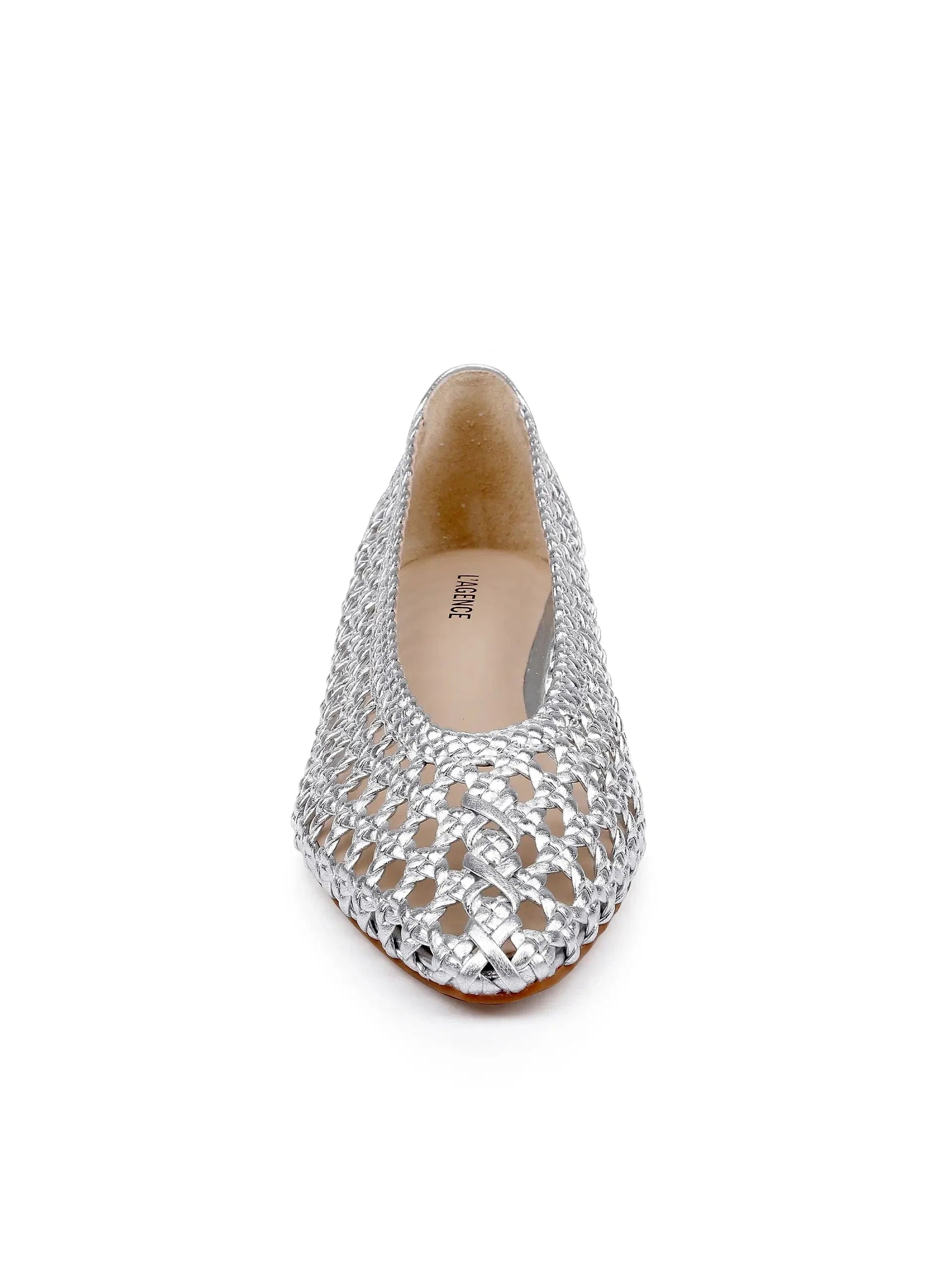 Alsace Ballet Flat Silver Leather