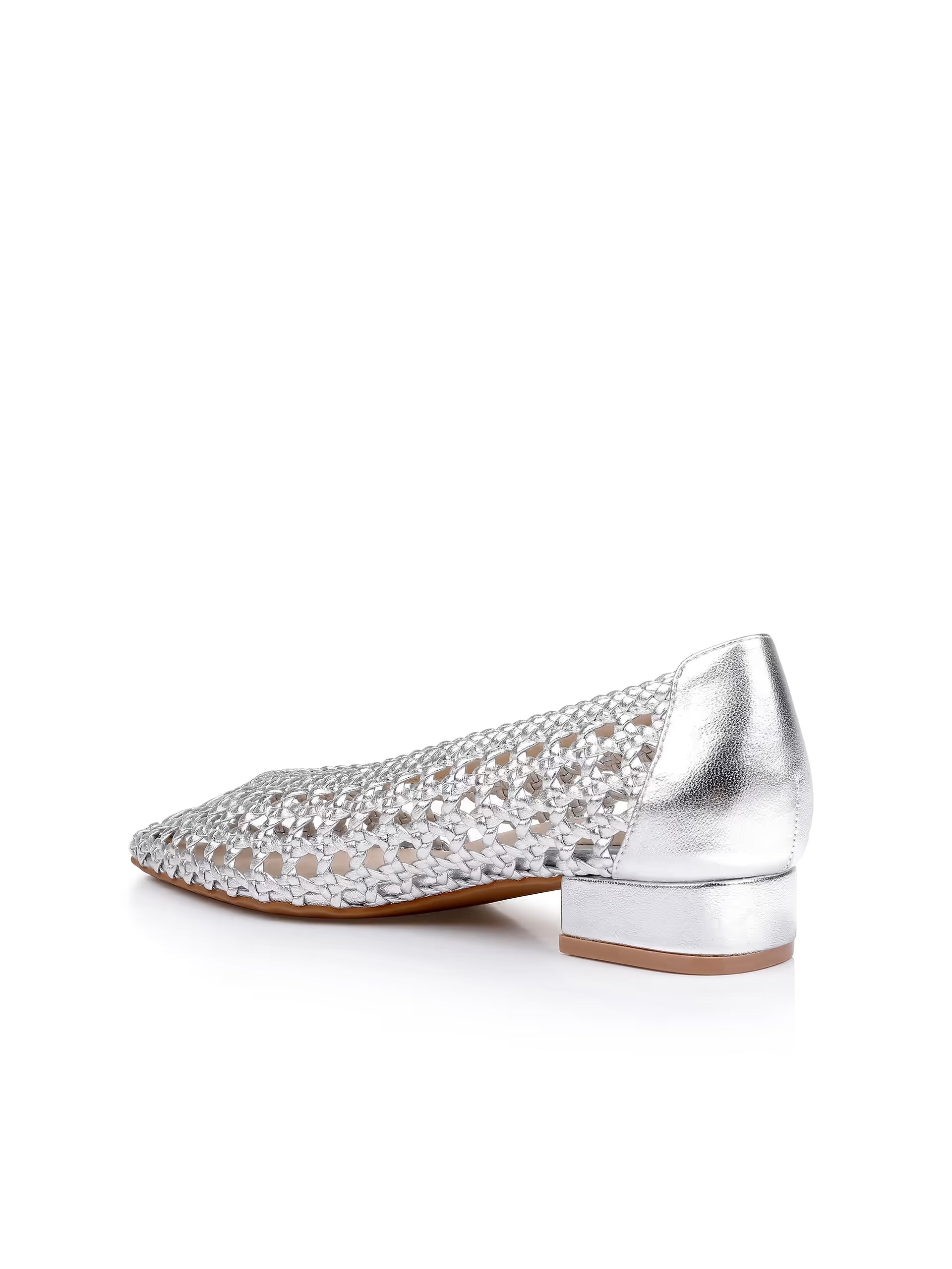 Alsace Ballet Flat Silver Leather