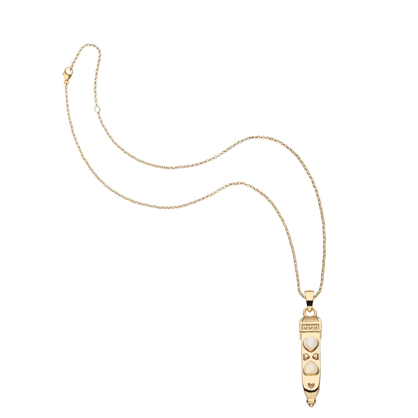 Love is Strong Heart Ray Pendant 16-18" Classic Rolo