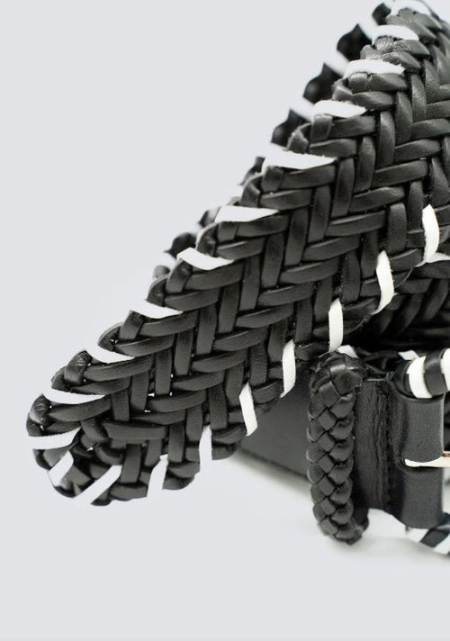16 Ply Handwoven Belt Black/White