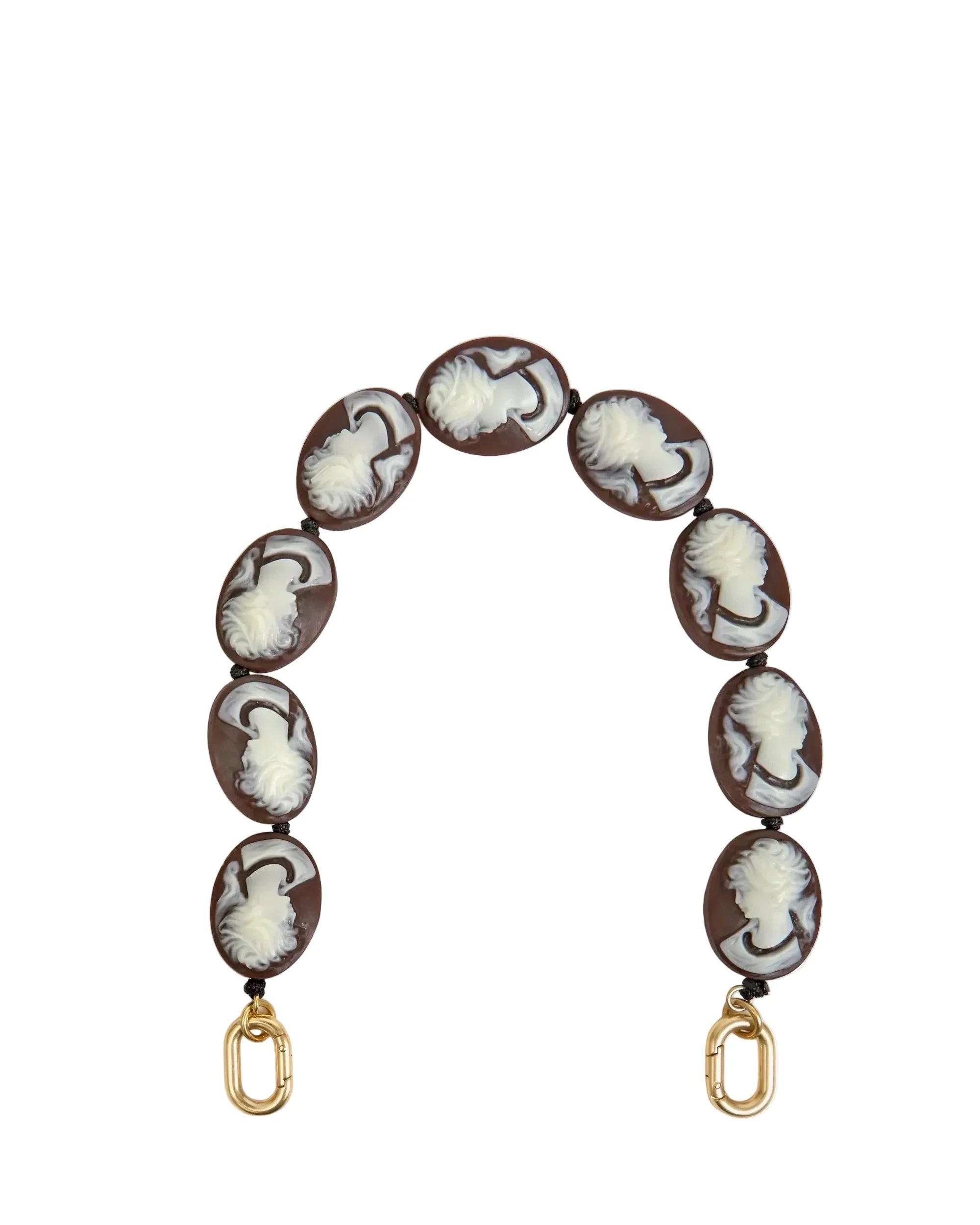 Shortie Strap Brown/ Cream Cameo