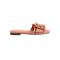 Bambi Slide Sandal Coral Raffia