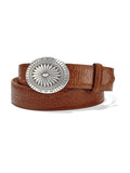 1 1/2" Tucson Bison Belt with Silver Buckle Cognac